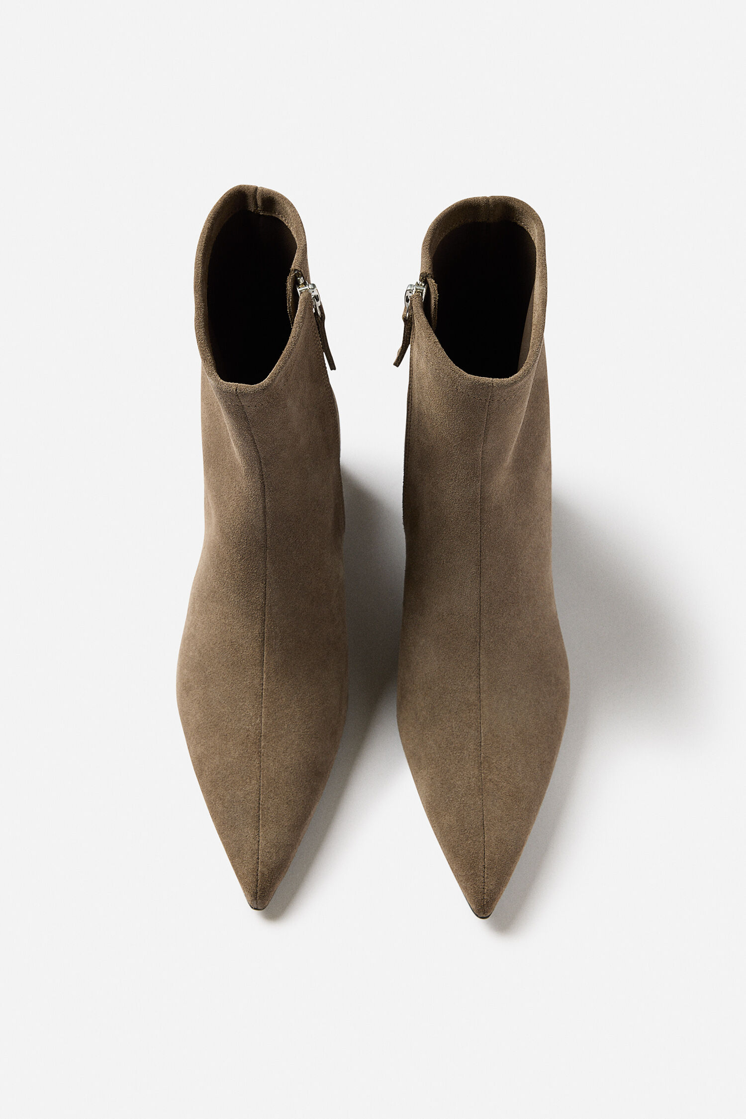 Suede Kitten Heel Booties