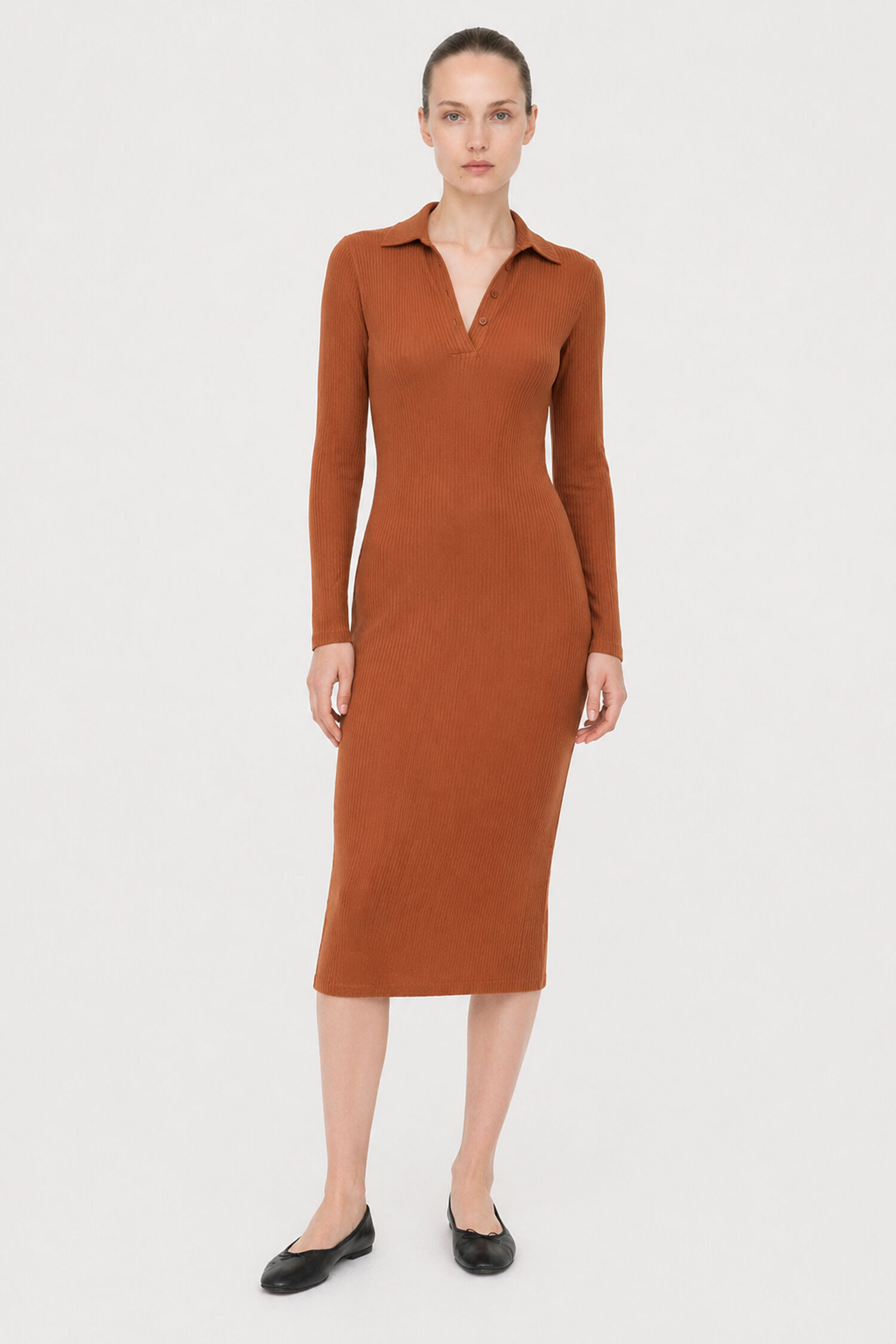 Jersey Rib Polo Dress