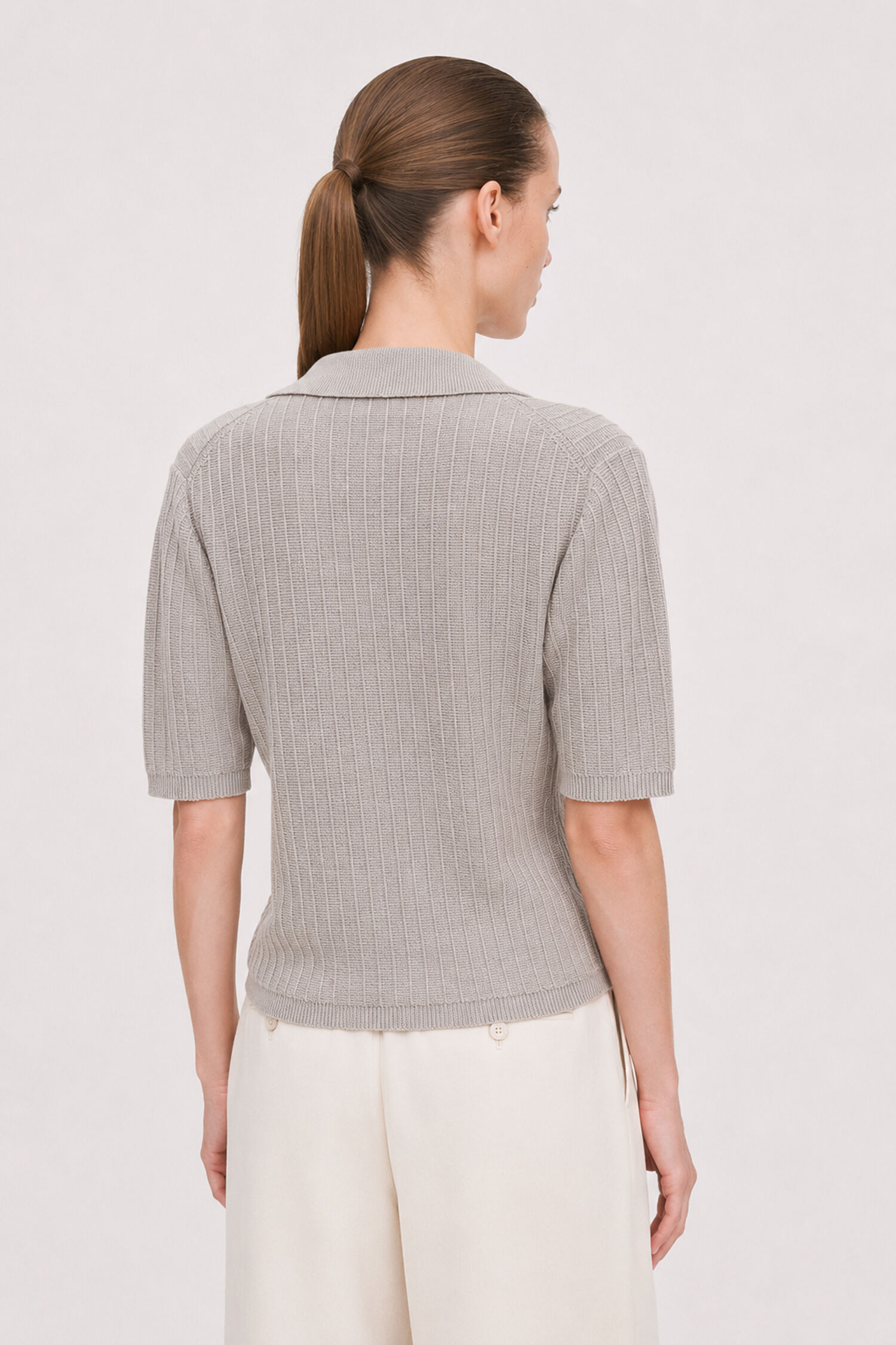 Shortsleeve Collar Cardigan