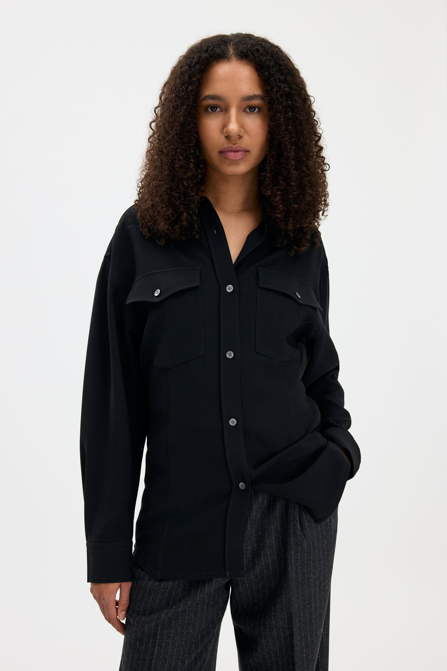 Draped Hourglass Overshirt