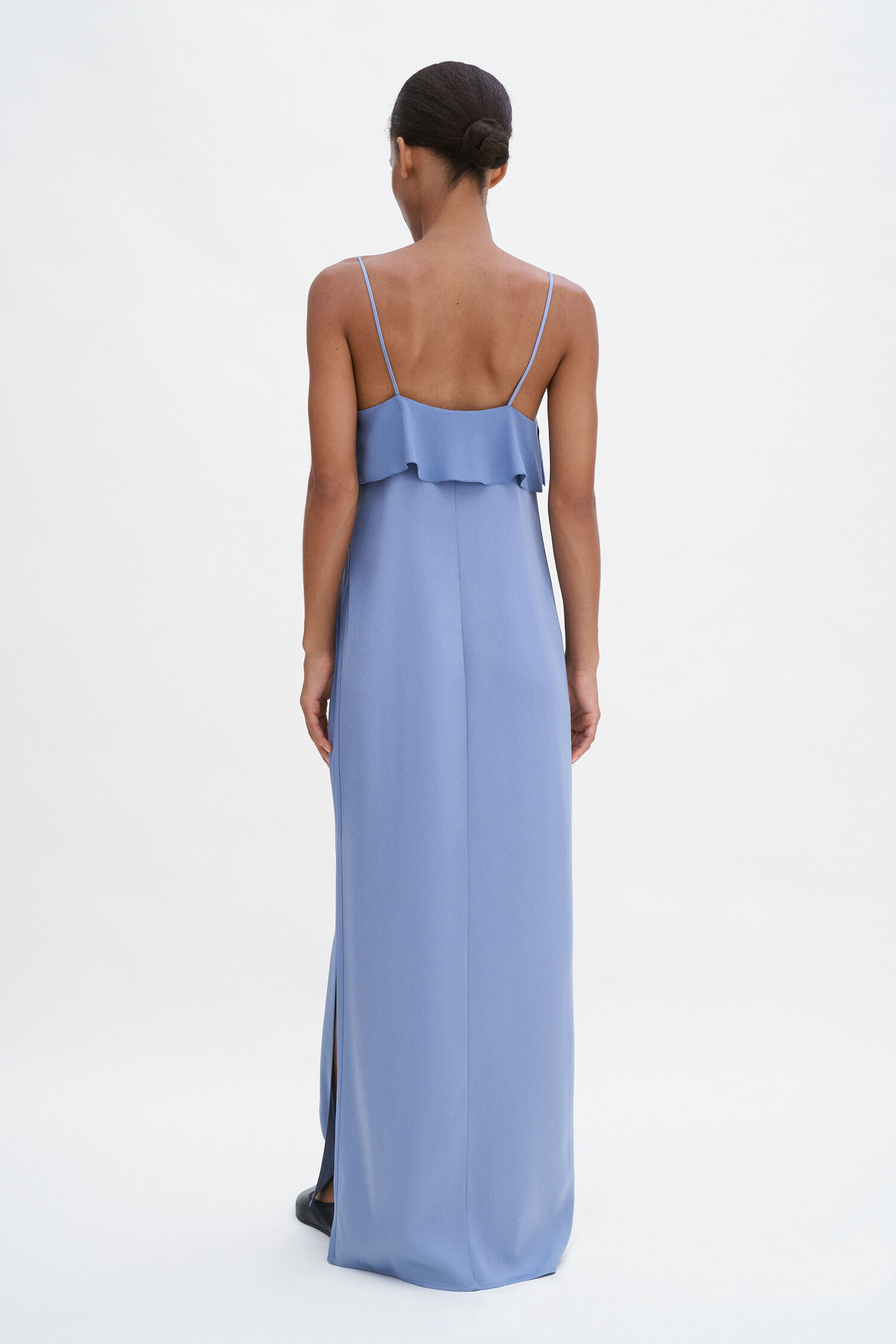 Fluid Draped Strap Dress
