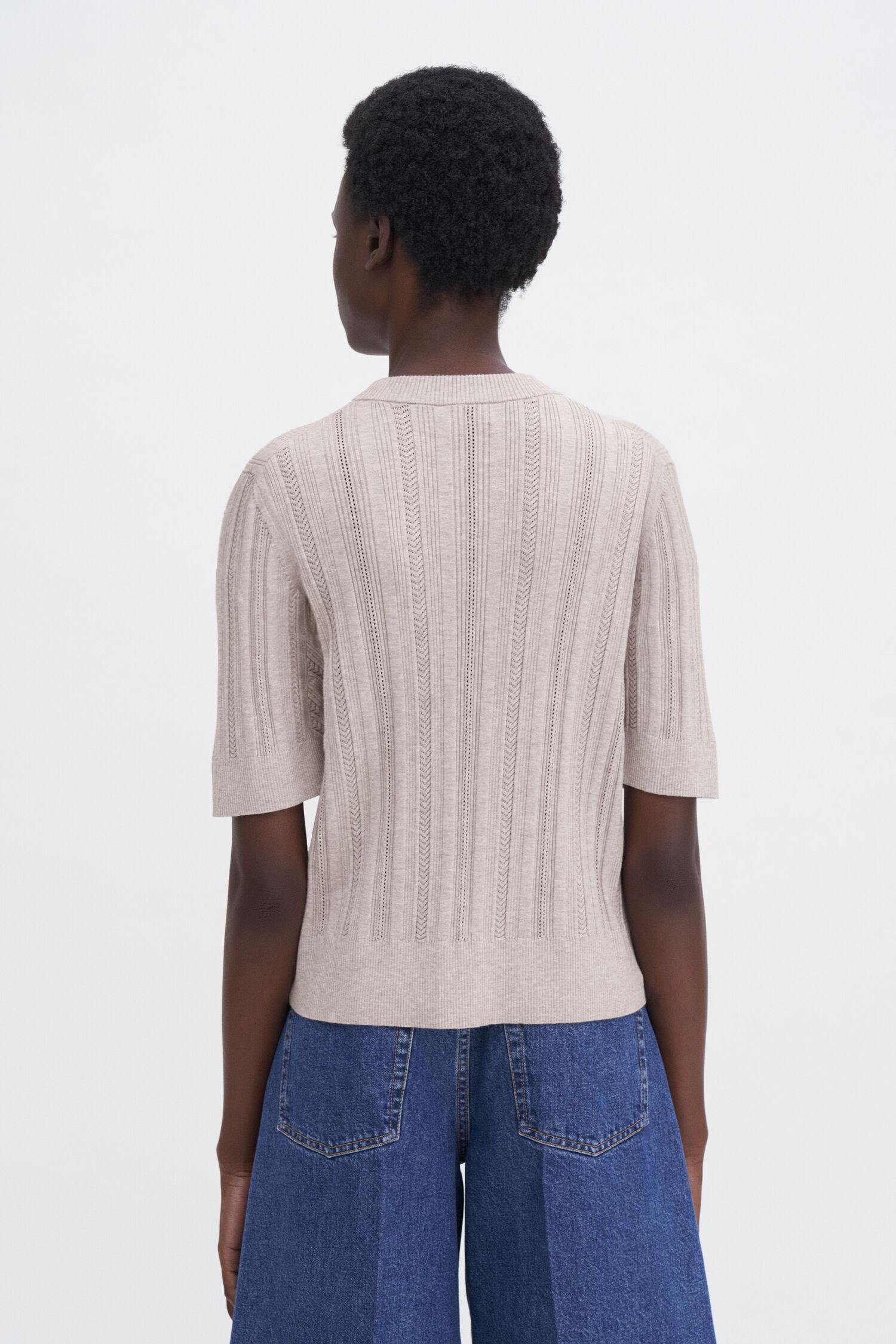 Braid Knit T-Shirt