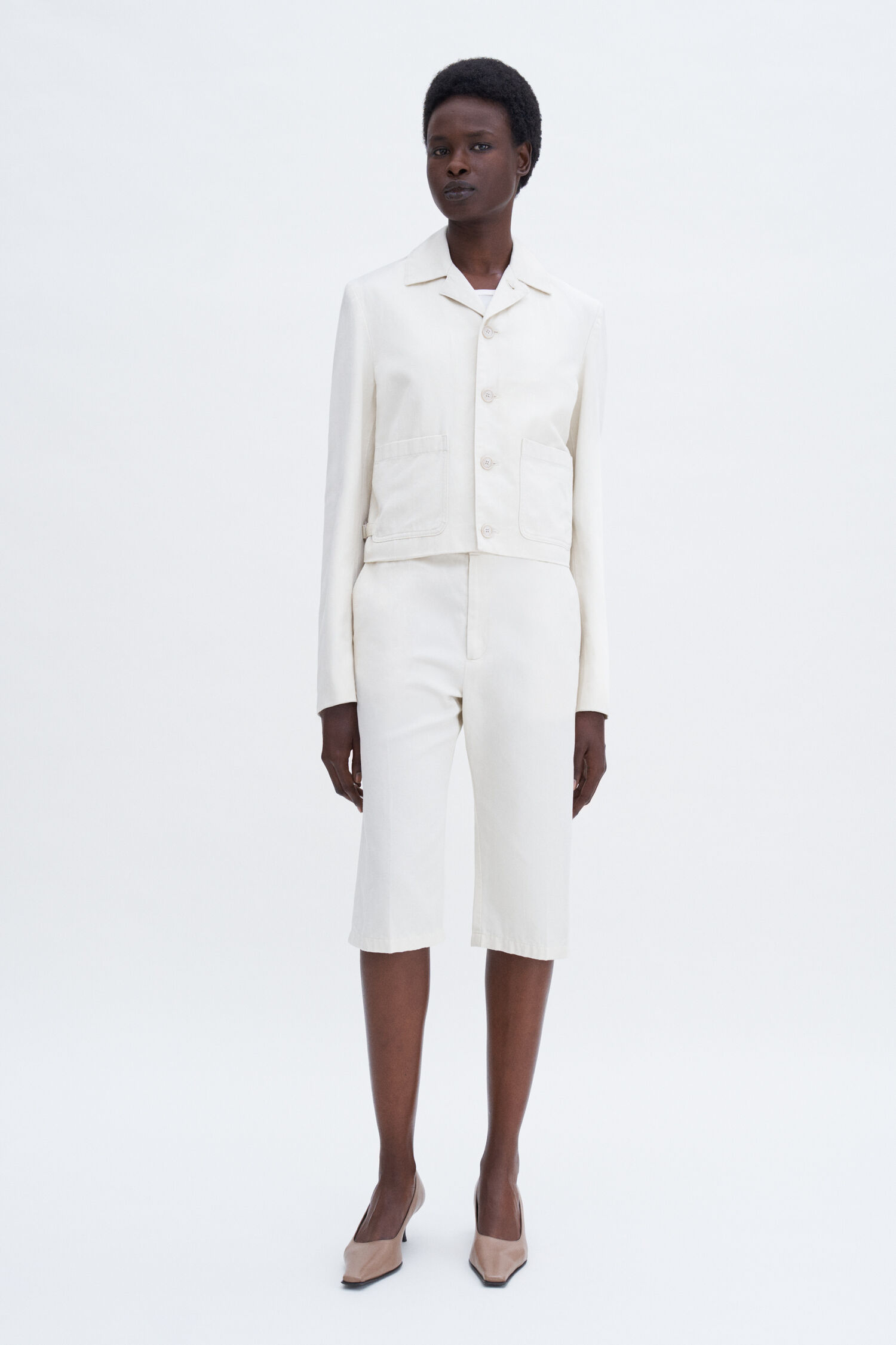 Cotton Linen Blazer Jacket