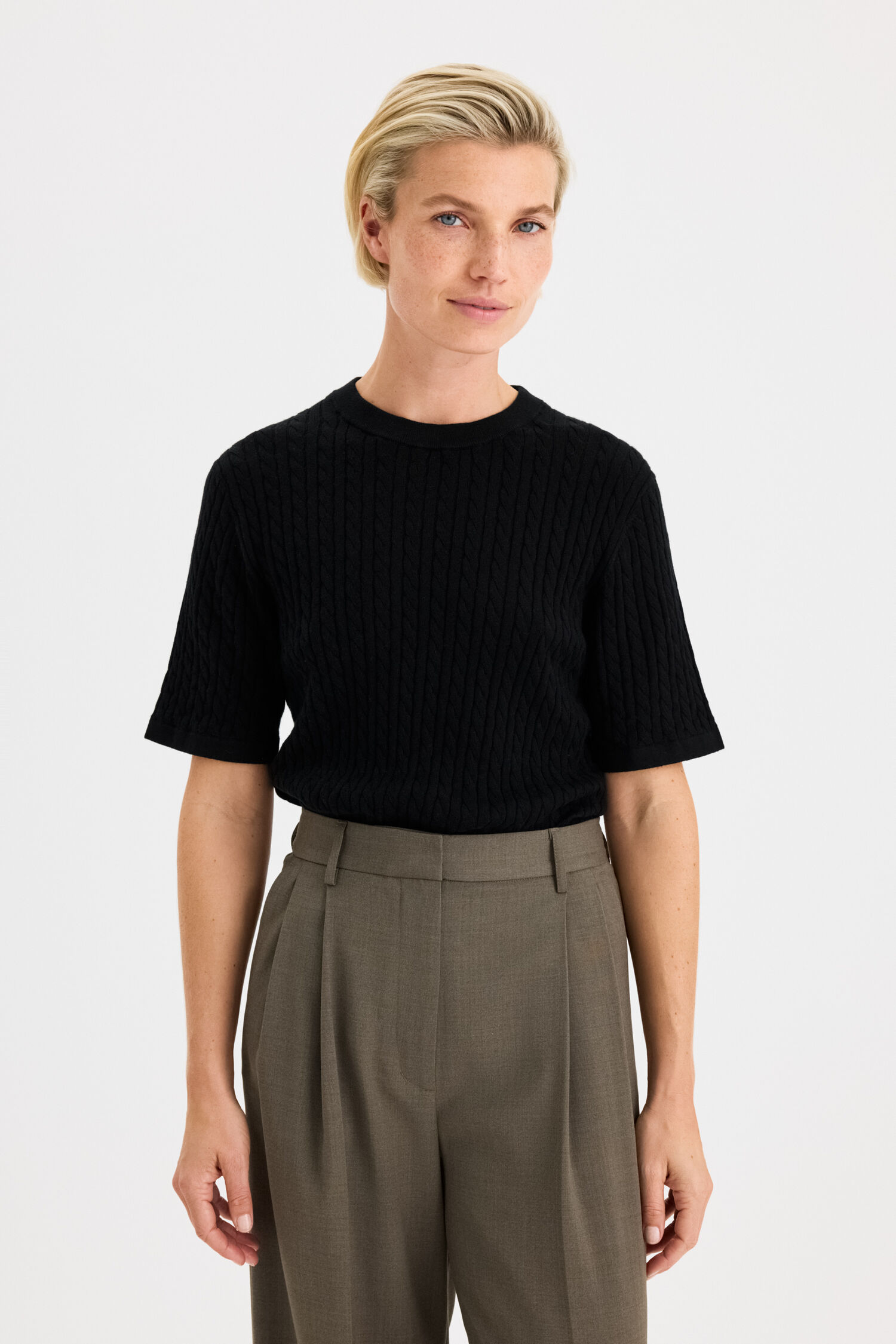 Light Braid Knitted Tee