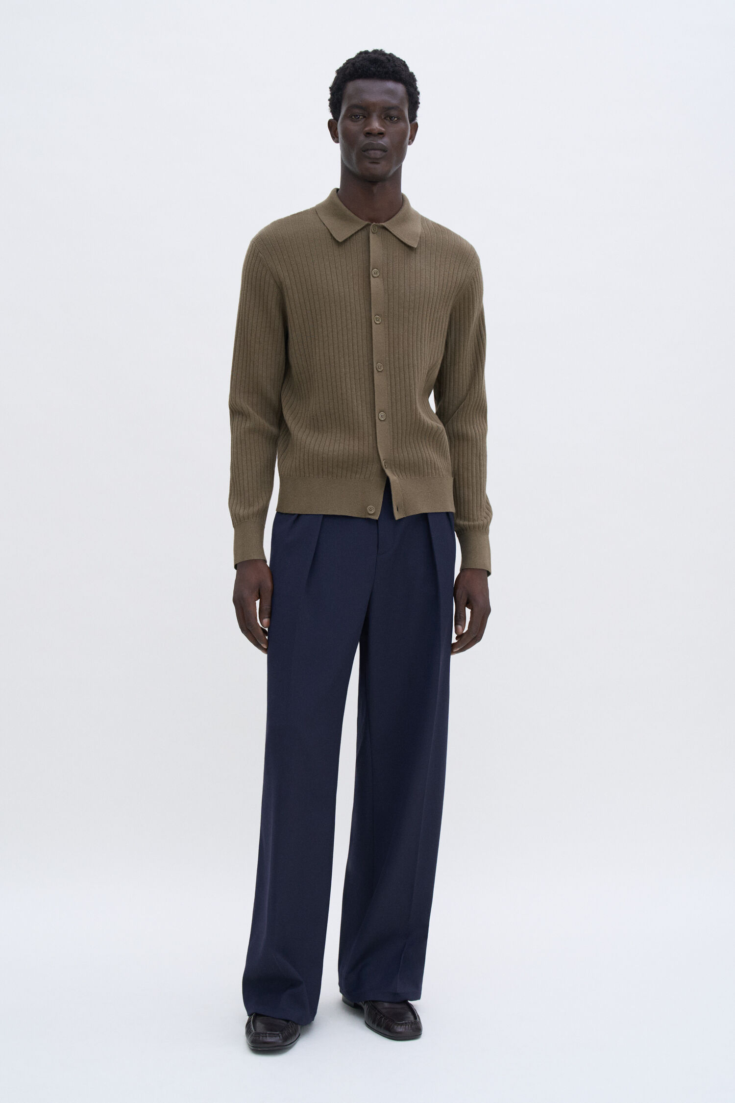 Cotton Merino Knit Shirt