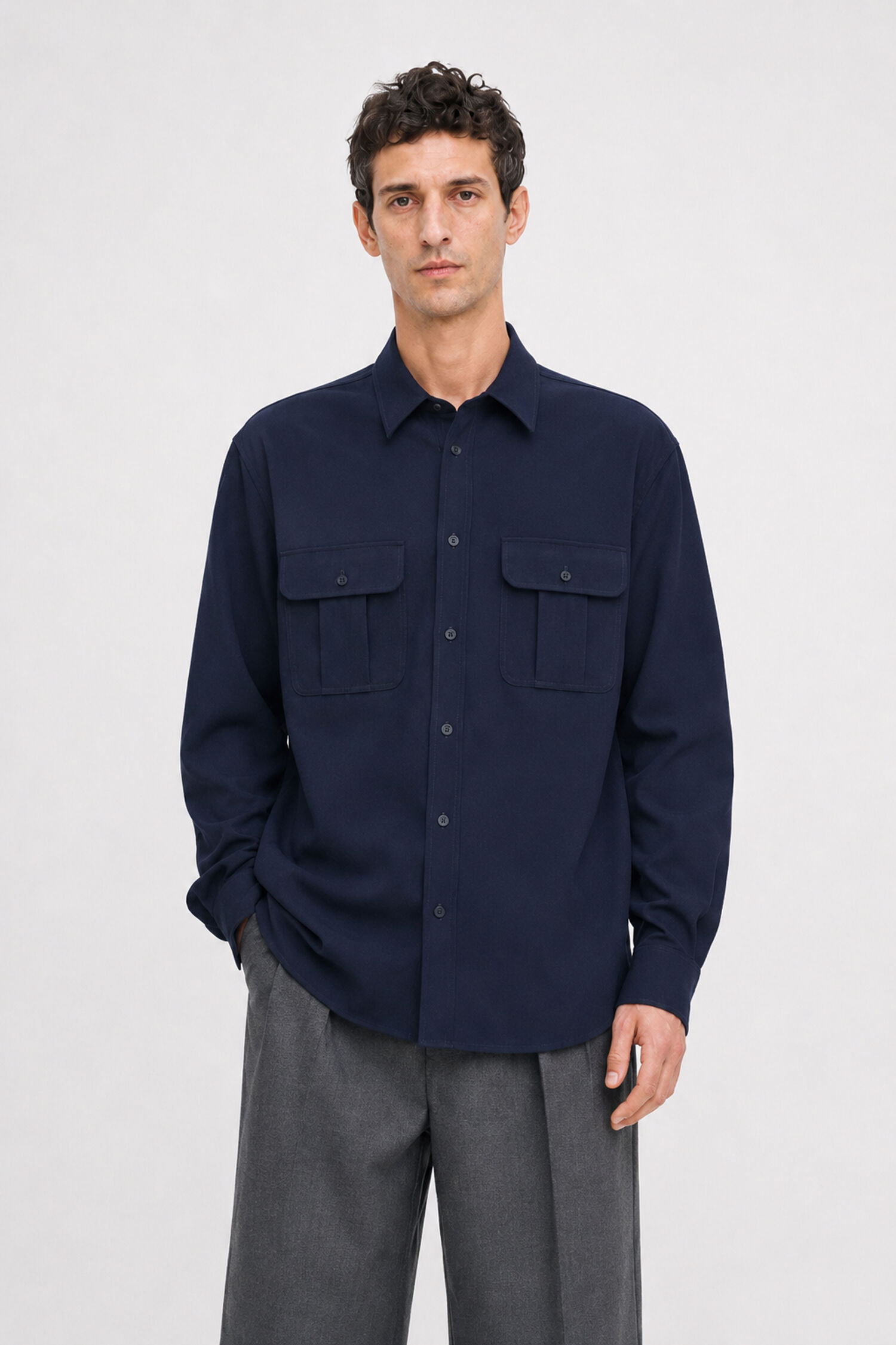 Relaxed Patch Pocket Shirt