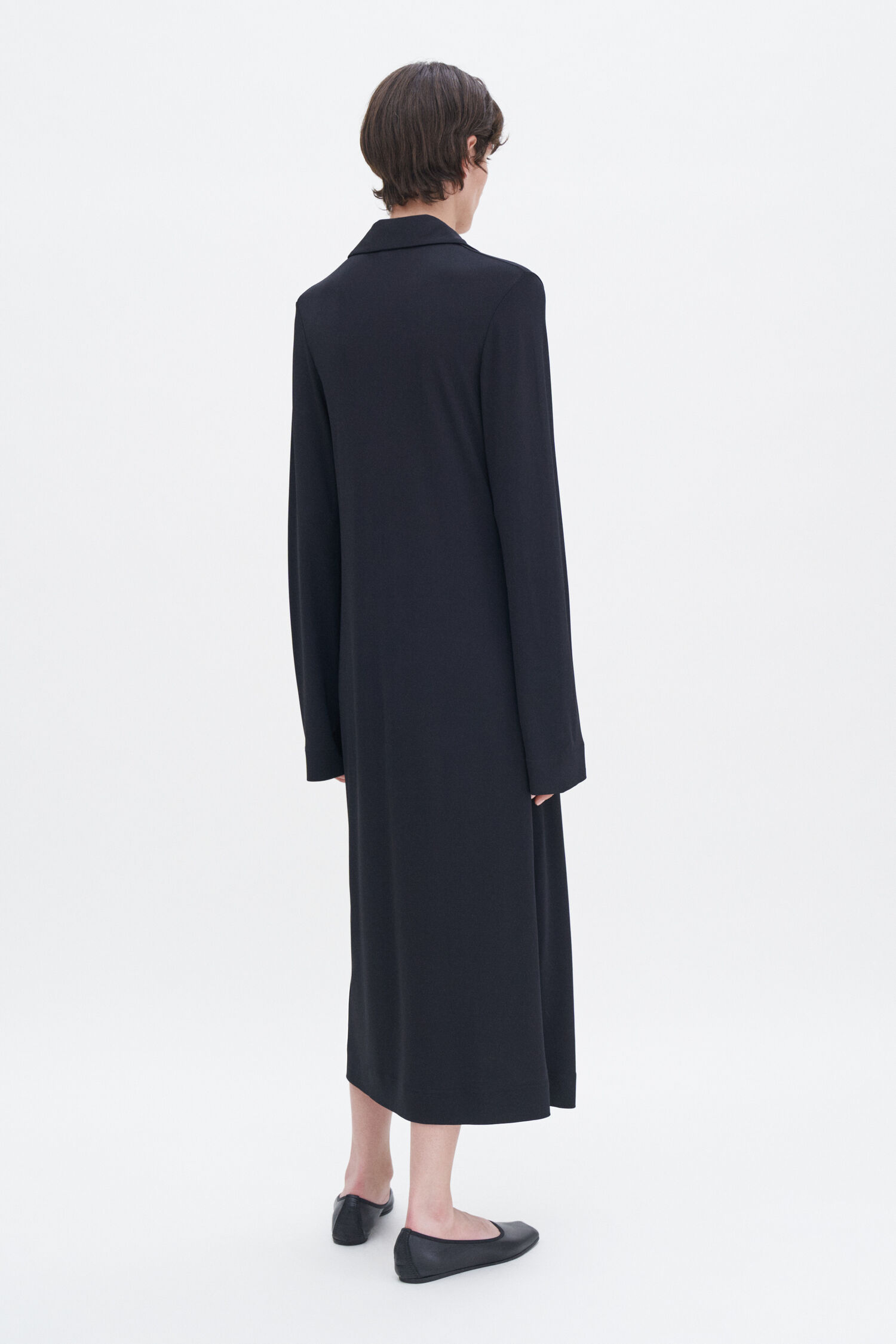 Crepe Jersey Polo Dress