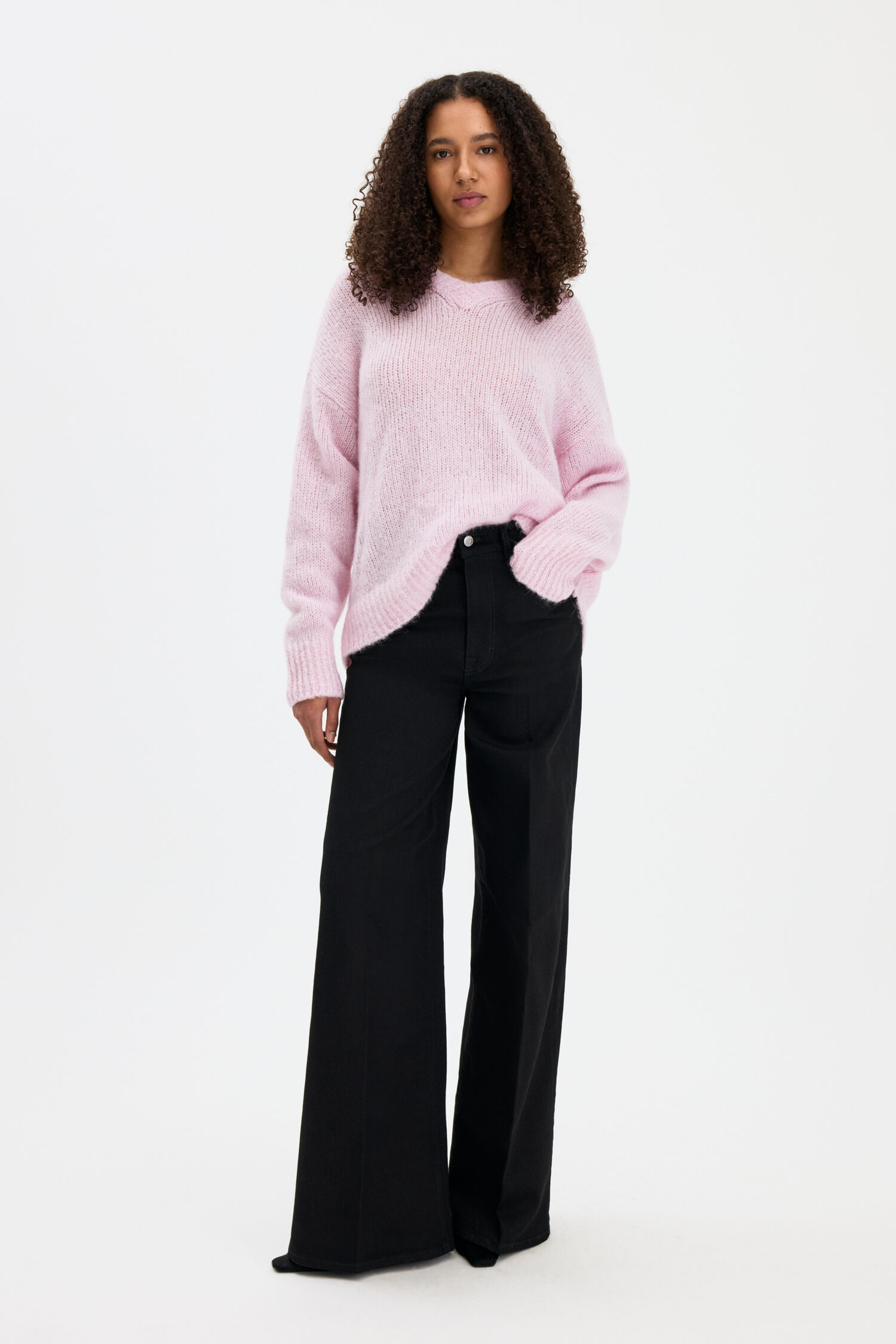 Hairy Alpaca V-Neck Sweater