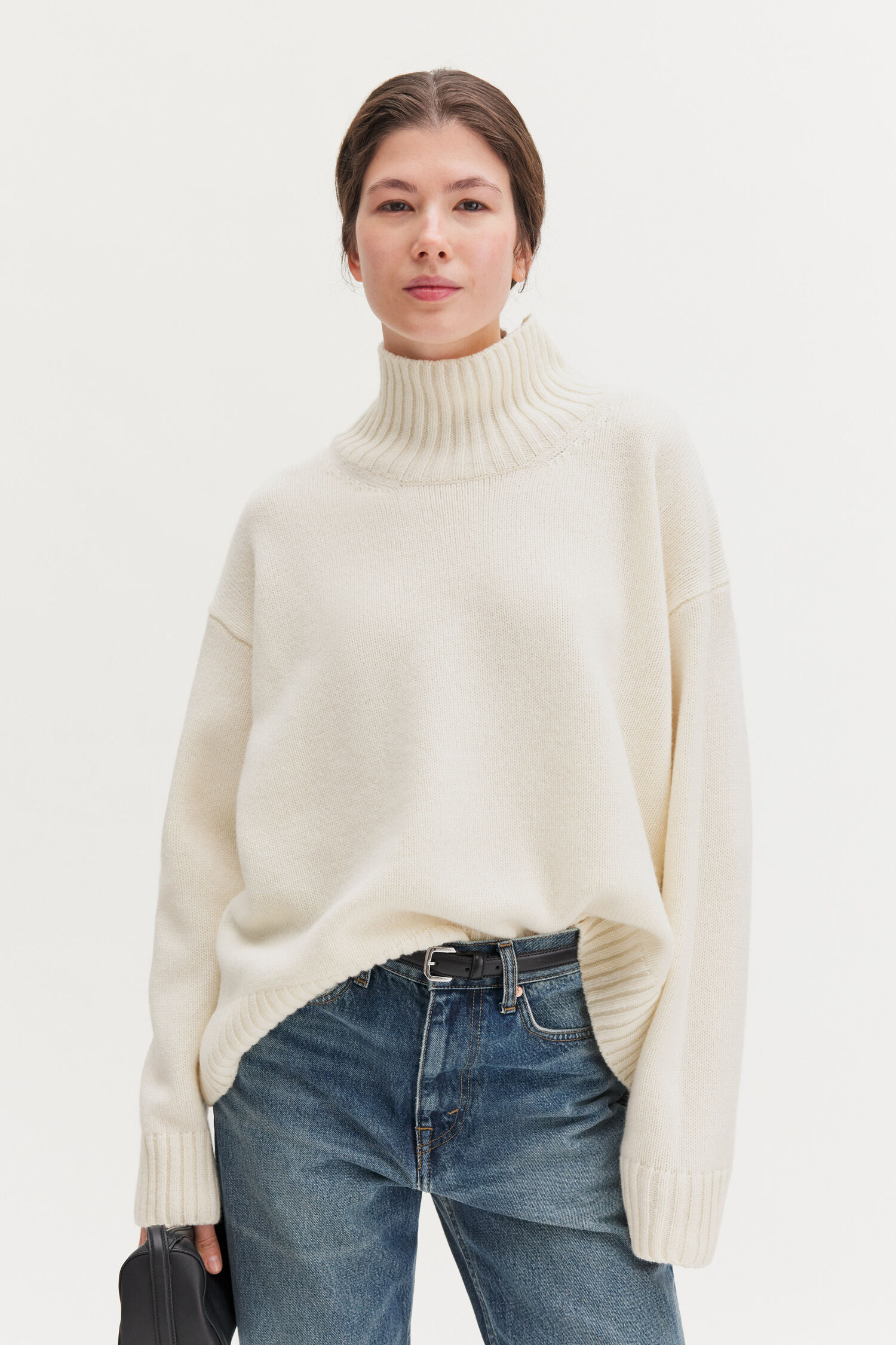Wool Cashmere Turtleneck Sweat