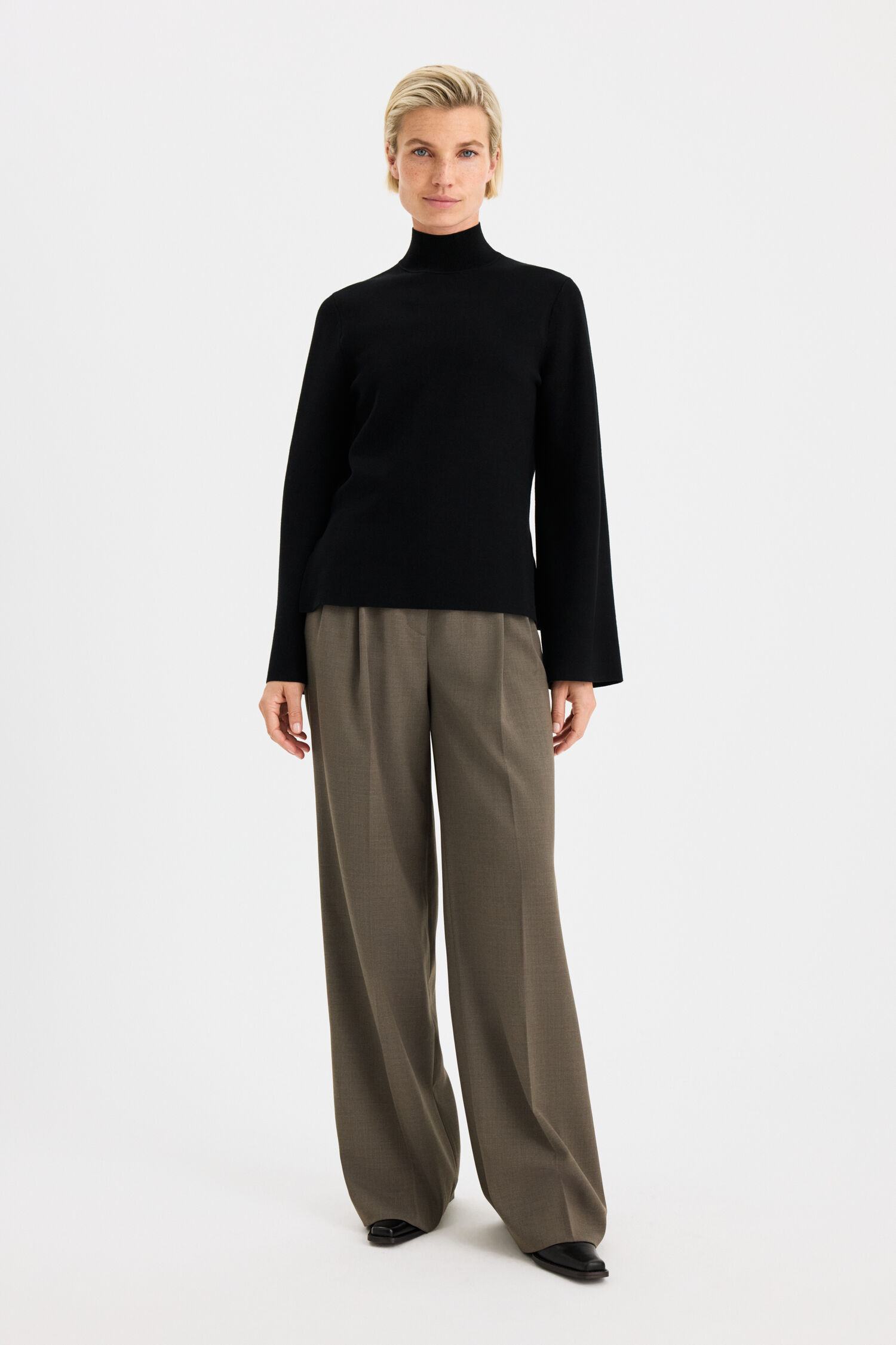 Milano Knit Mock Neck Top
