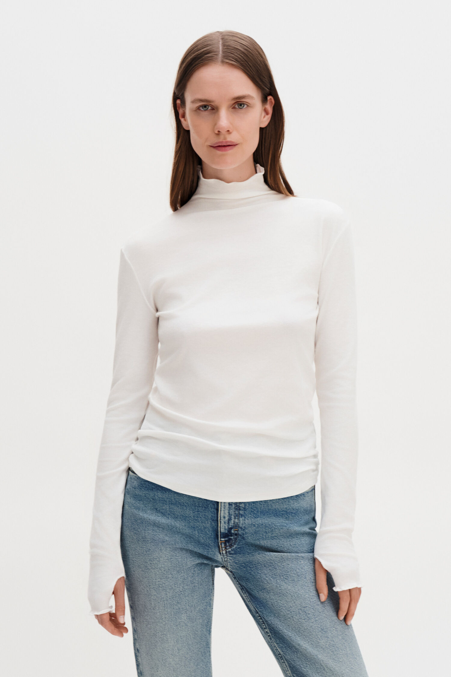 Rib Mock Neck Top