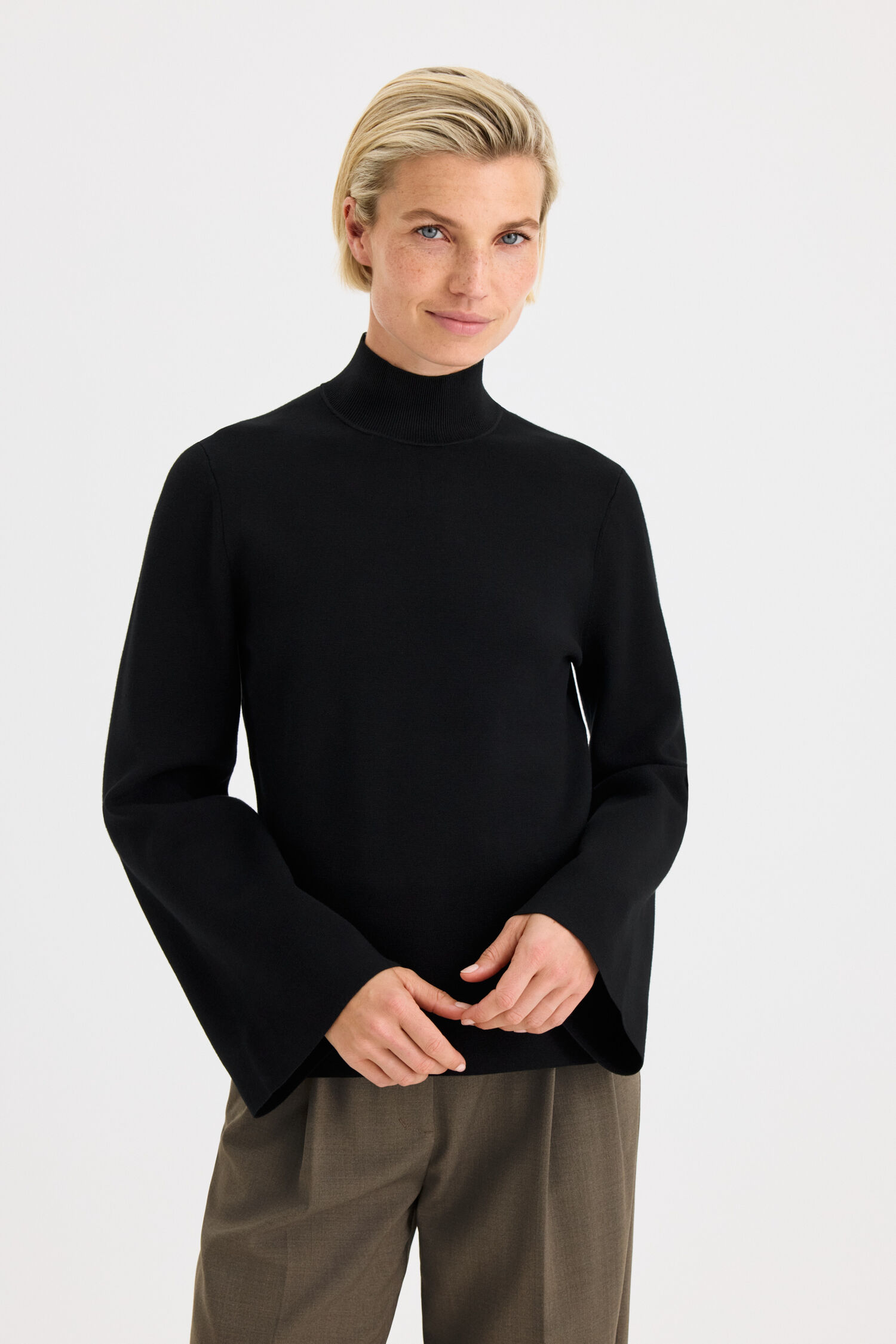 Milano Knit Mock Neck Top