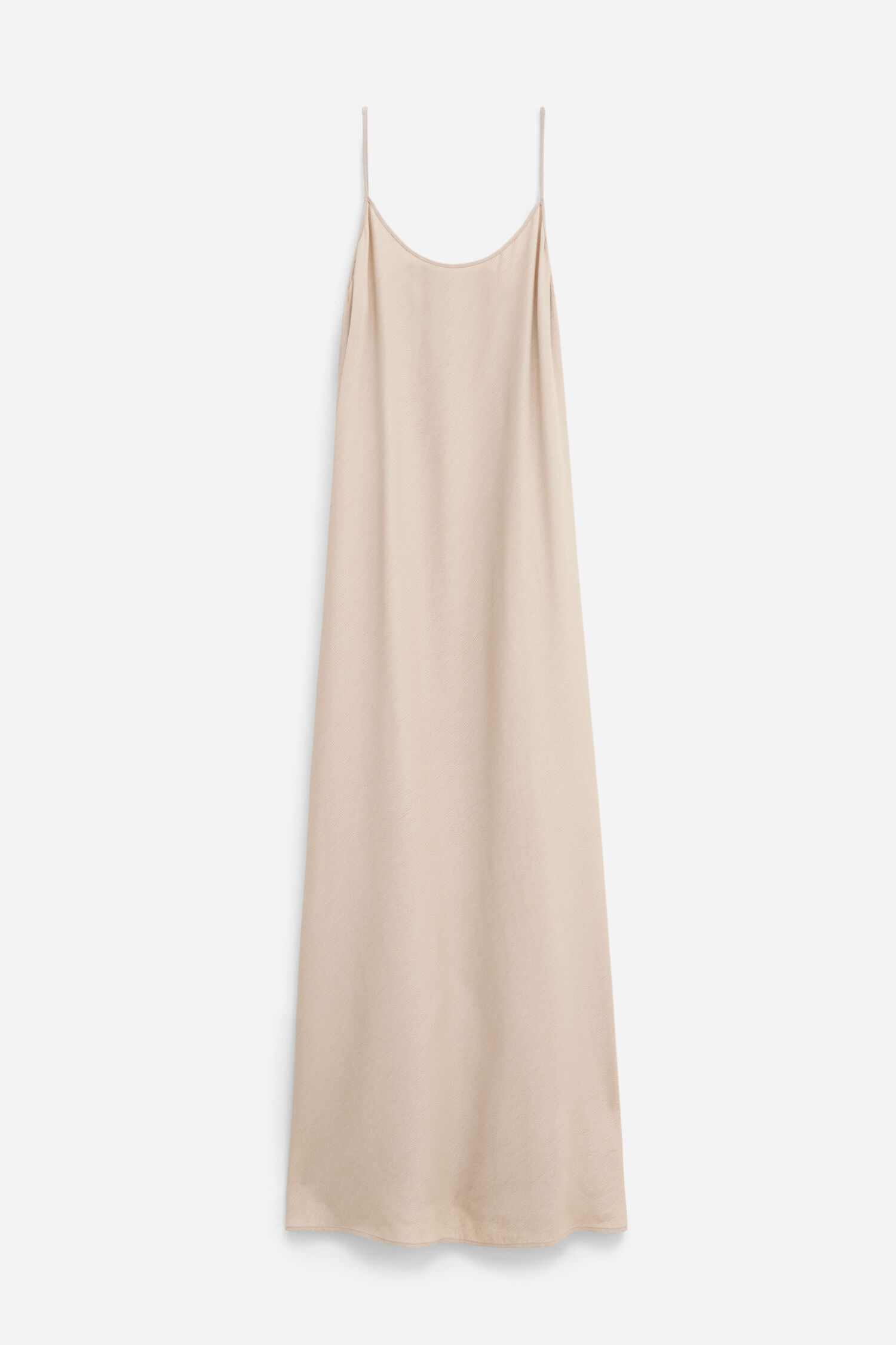 Draped Twill Strap Dress