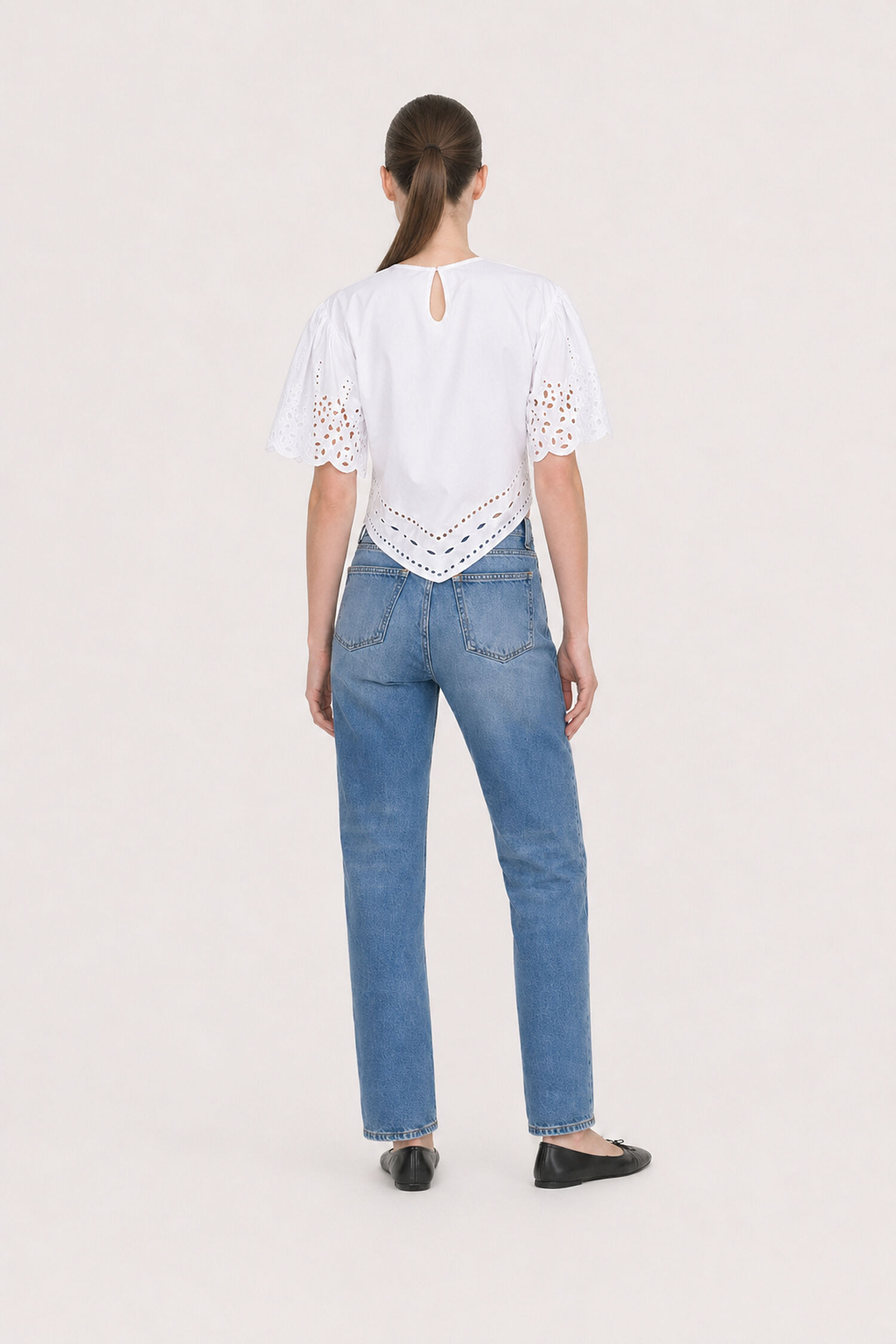 Short Sleeve Embroidery Top