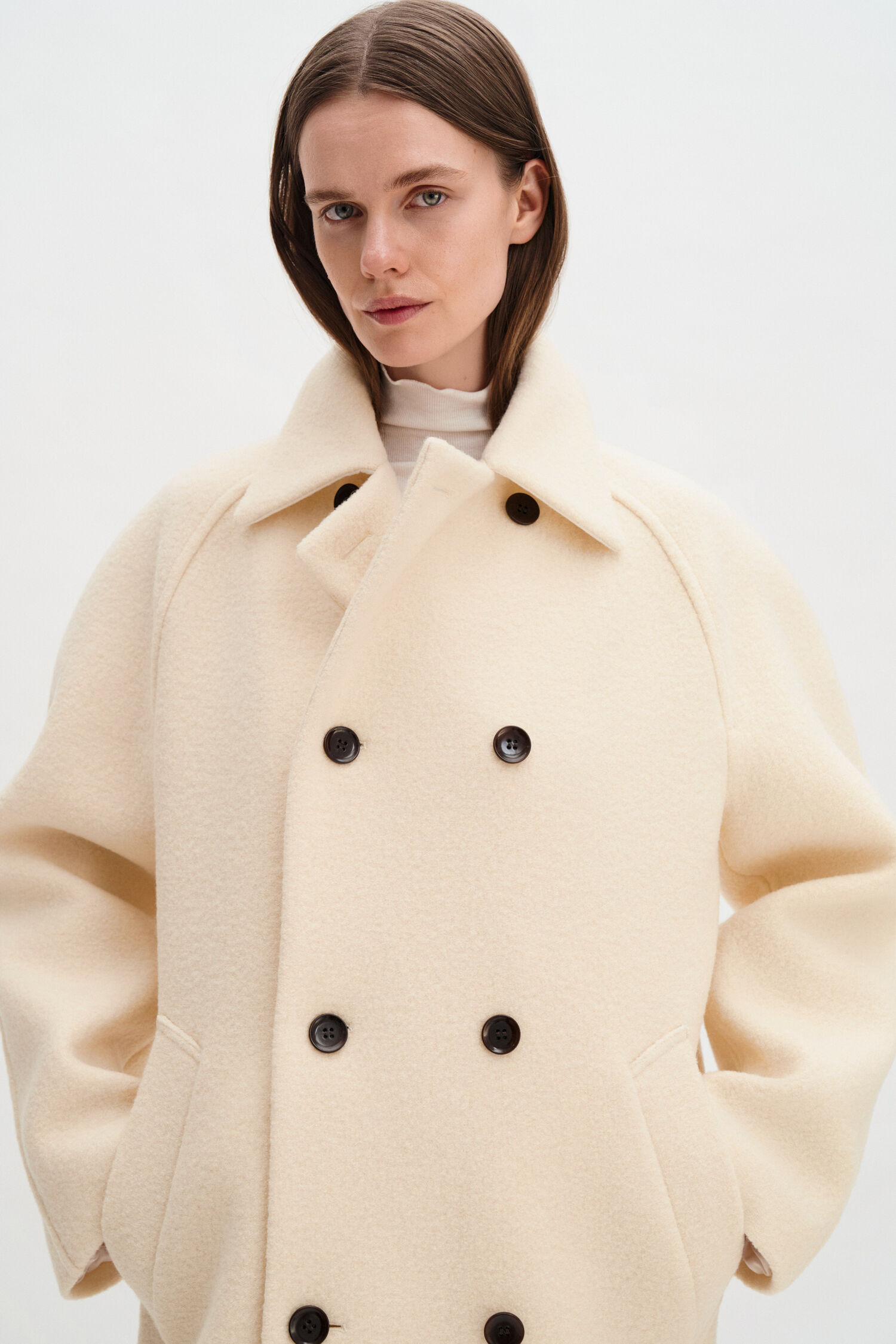 Boiled Wool Peacoat