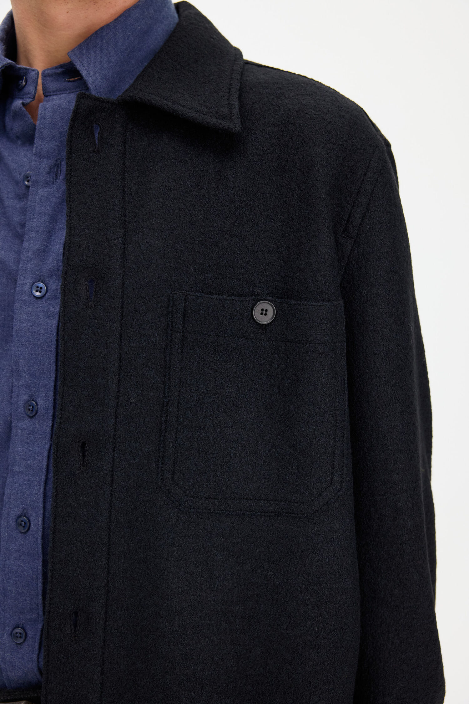 Boiled Wool Shirt Jacket