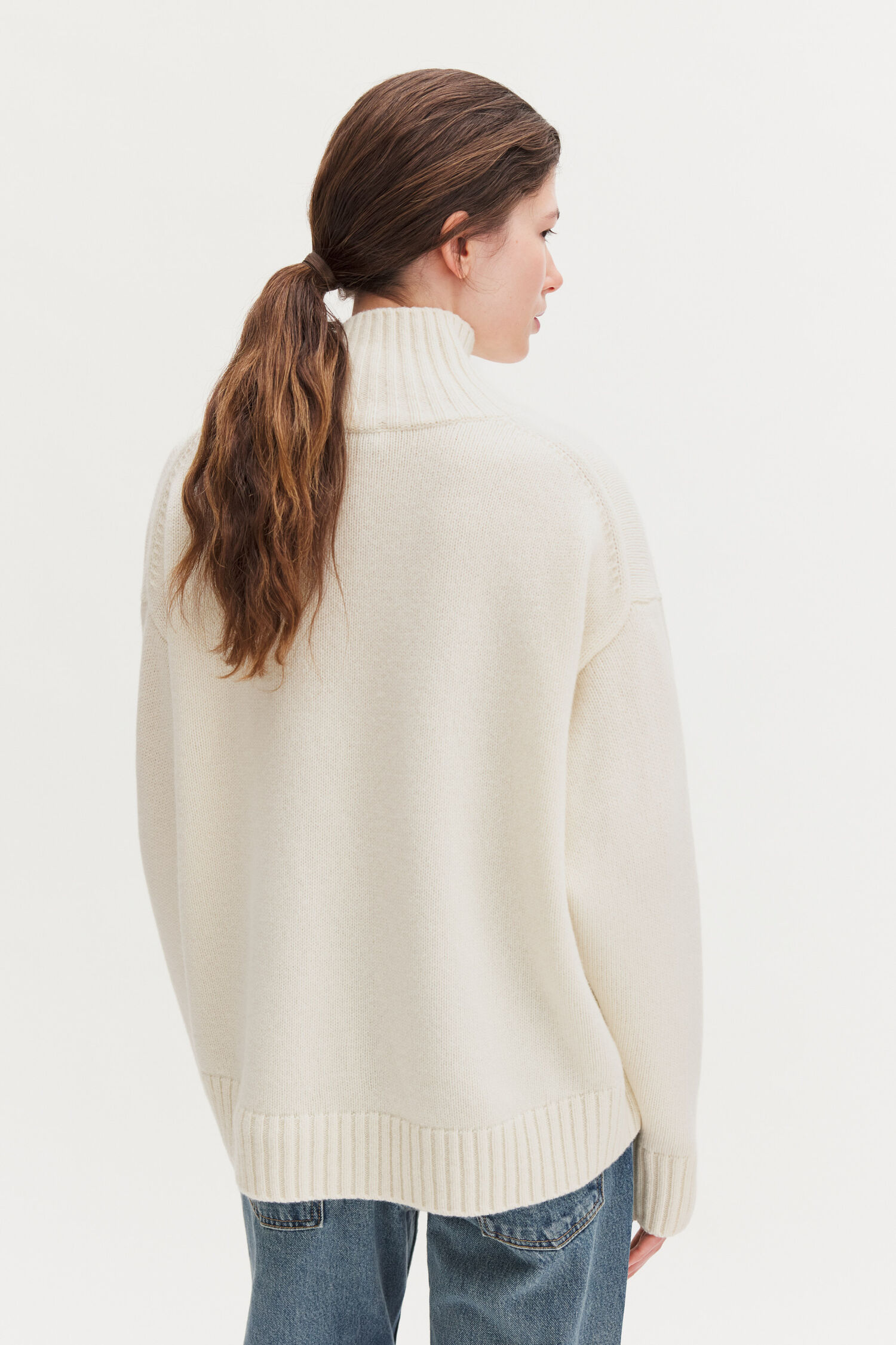 Wool Cashmere Turtleneck Sweat