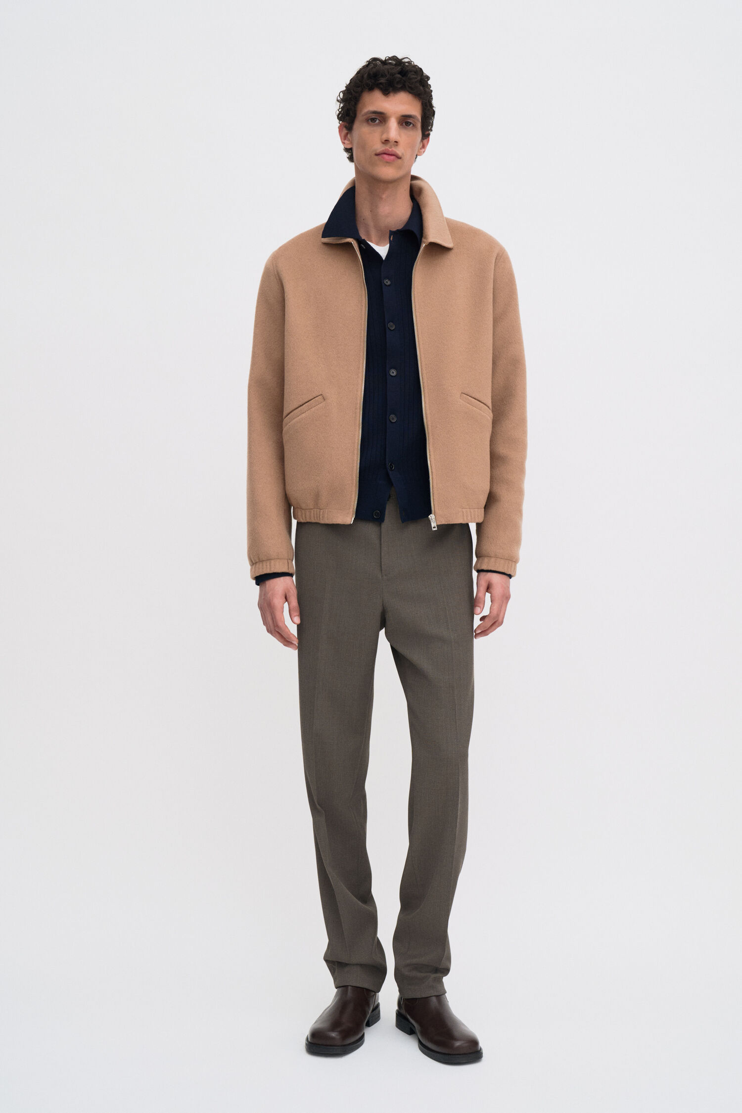Cotton Merino Knit Shirt