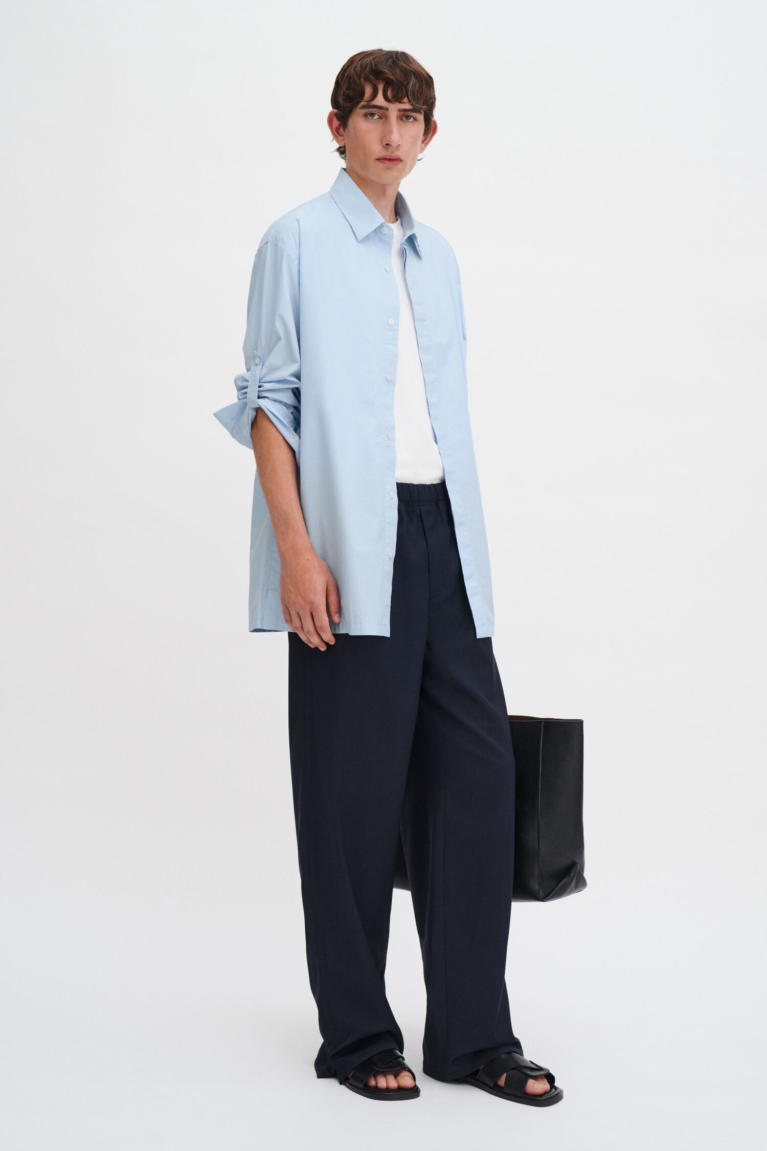 Rolled Sleeve Cotton Shirt