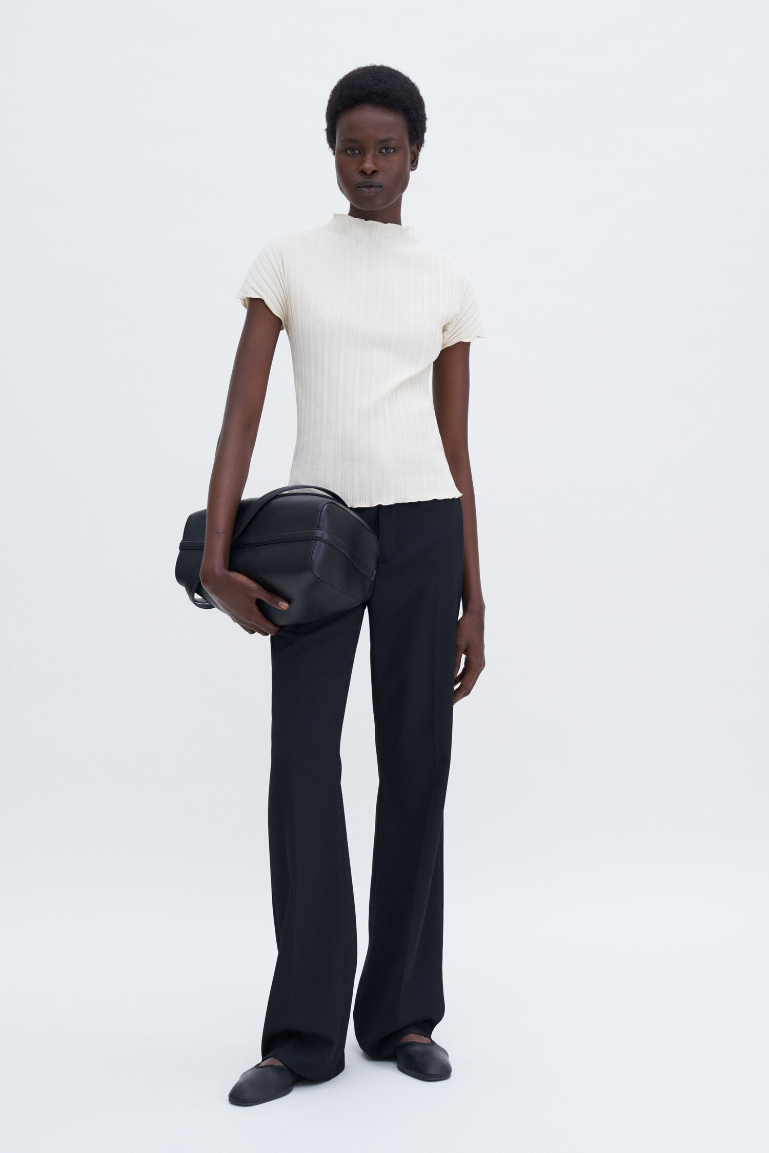 Rib Cap Sleeve Top