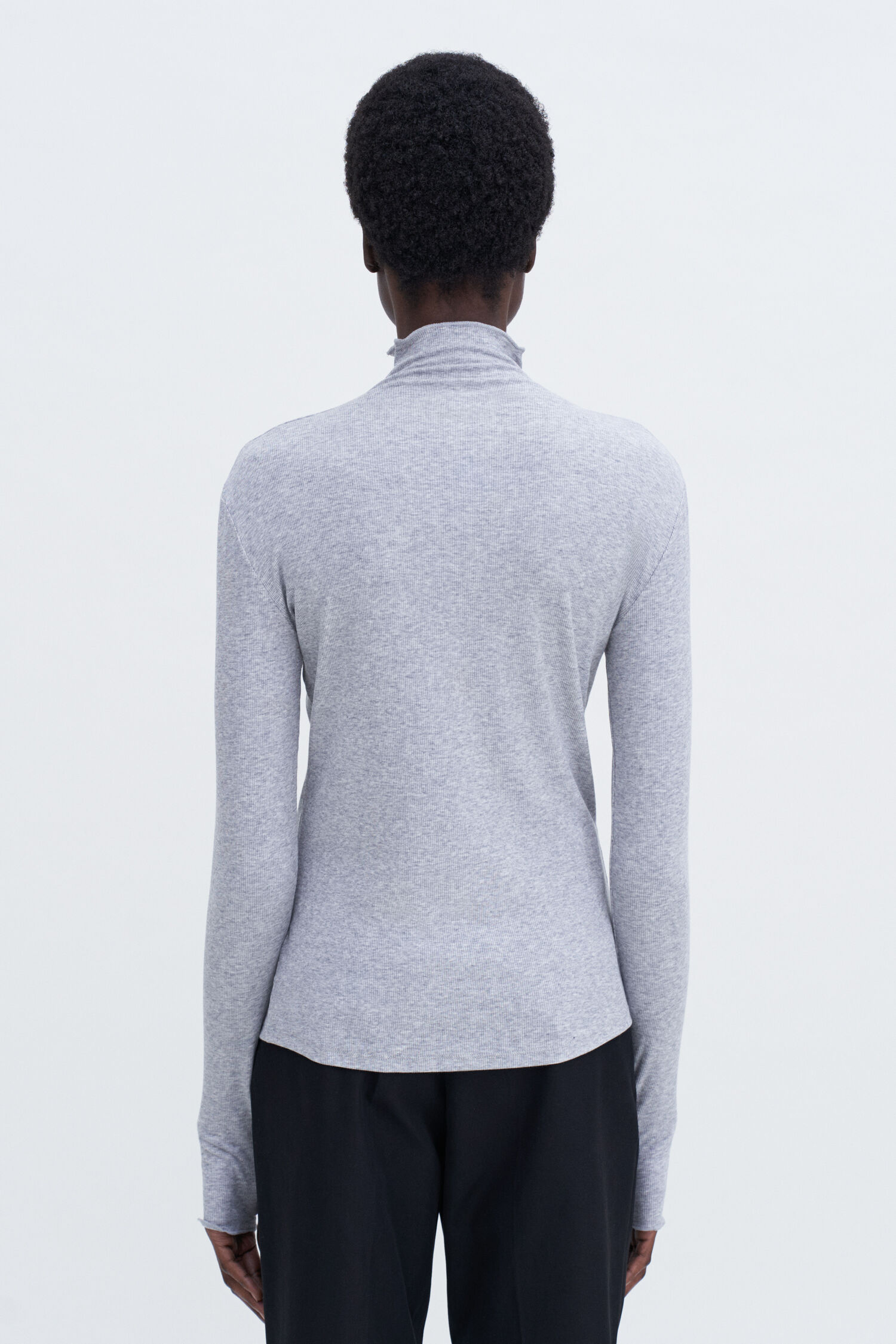 Rib Mock Neck Top
